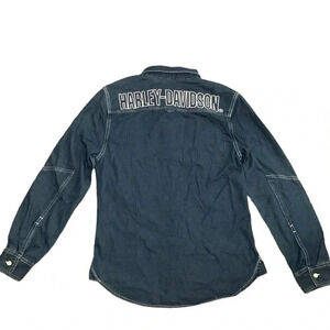 Harley Davidson Garage Slim Fit Denim Shirt Men’s Long Sleeve Small